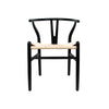 Silla de Comedor Wishbone Réplica - Negro - Tejido Natural