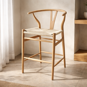 Banco De Cocina Wishbone Réplica - Natural - SPAACIO Design Central