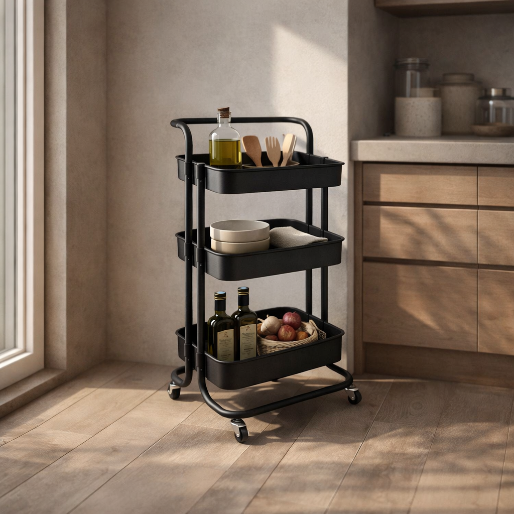 Carrito Organizador Rexy - Negro - SPAACIO Design Central
