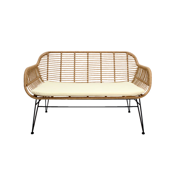 Loveseat de Exterior Inder Ratán Sintético - SPAACIO Design Central