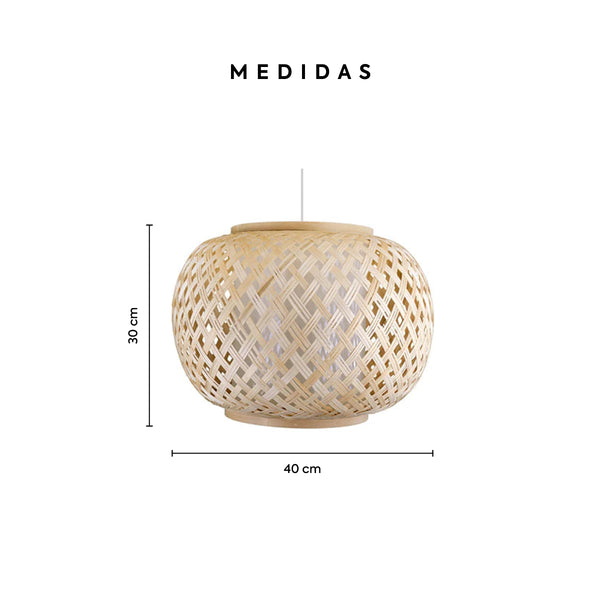 Lámpara de Techo de Bambú Saliz - 40 cms de Diámetro