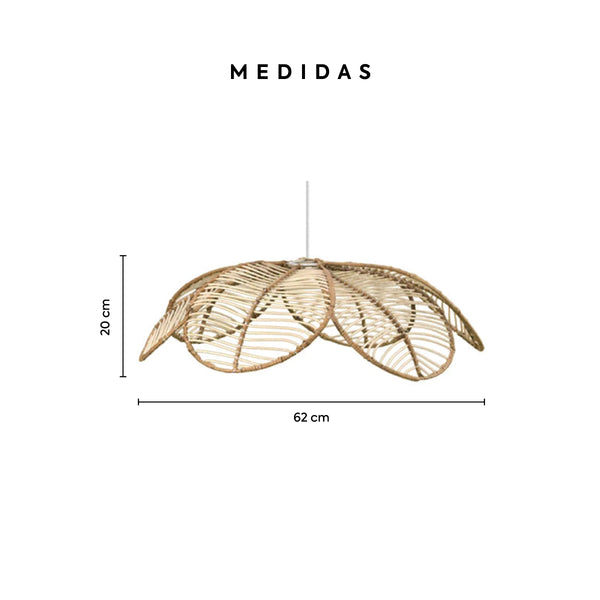 Lámpara de Techo de Rattan Flora - 62 cms de Diámetro