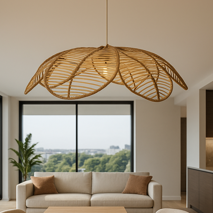 Lámpara de Techo de Rattan Flora - 62 cms de Diámetro