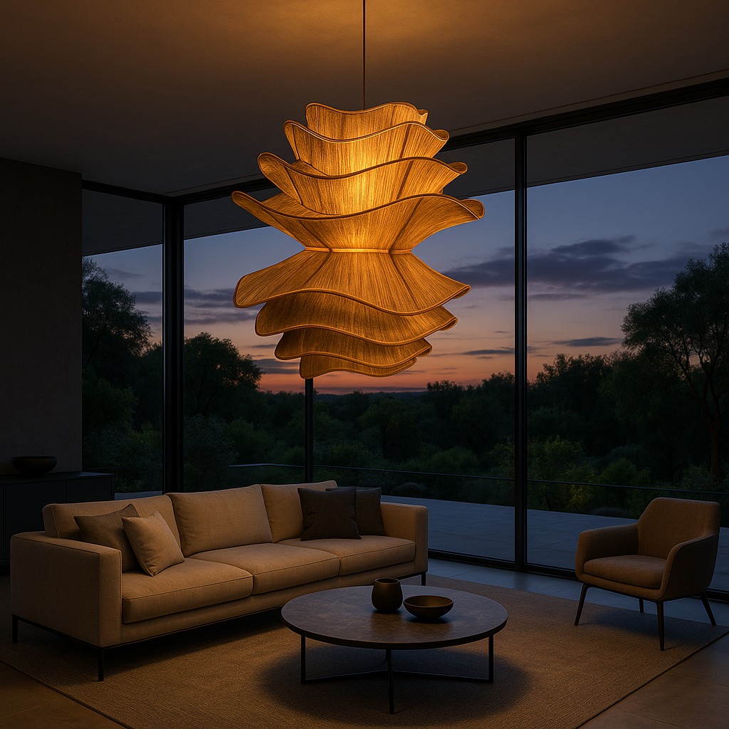 Lámpara de Techo Hoja de Platano Spiral - 60 cms de Diámetro