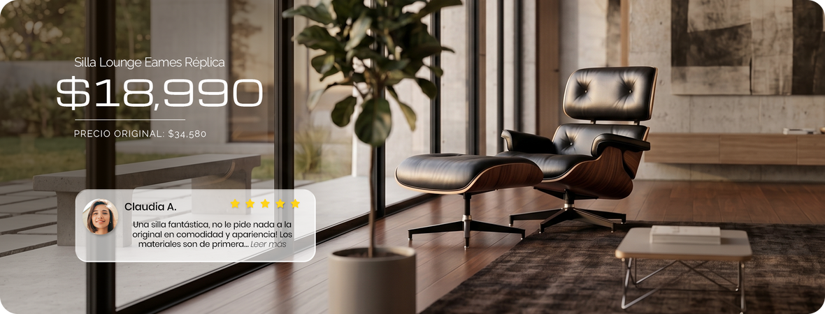 Silla Lounge Eames - SPAACIO Design Central