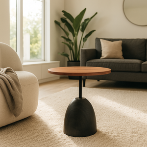 Mesa Auxiliar de Madera Bluma - Negro