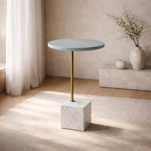 Mesa Lateral de Mármol Abisko - Azul