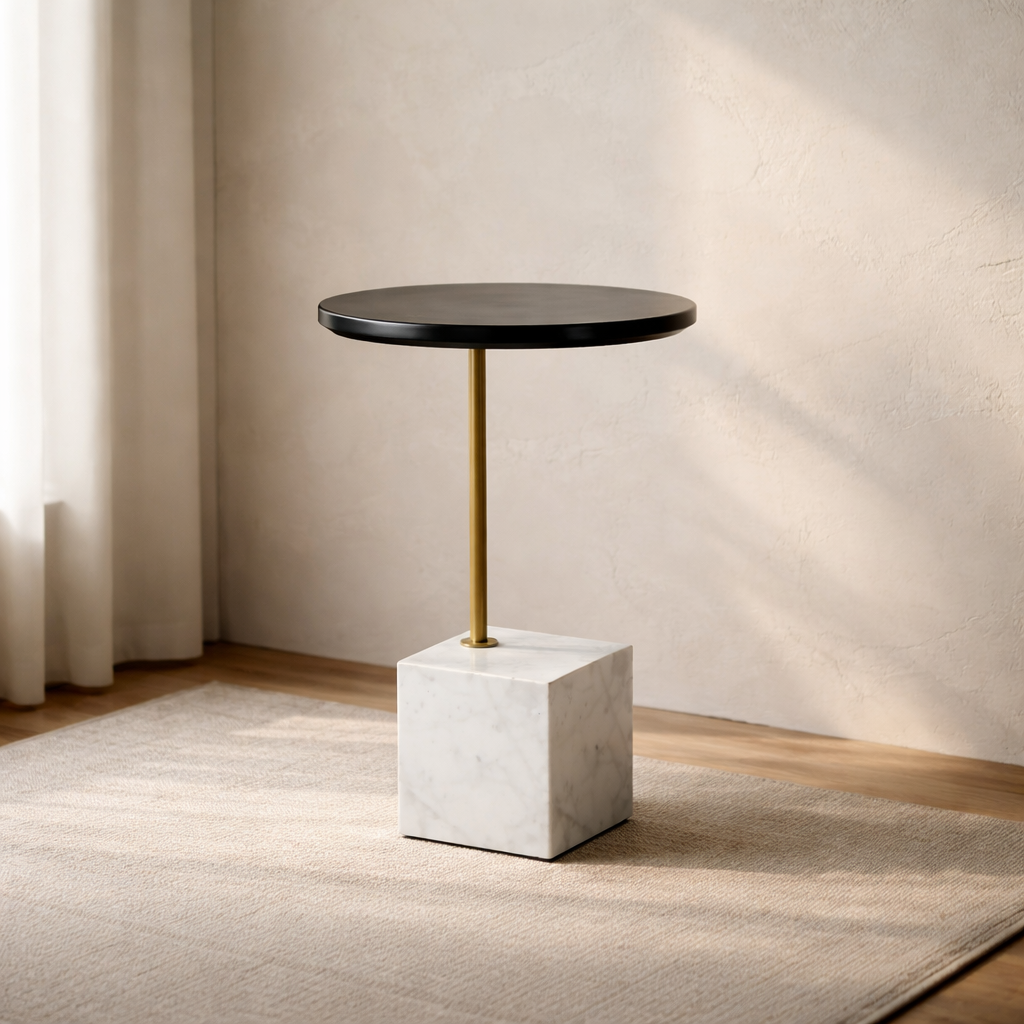 Mesa Lateral de Mármol Abisko - Negro