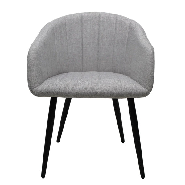 Silla de Comedor Tapizada Hamburgo Gris - SPAACIO Design Central