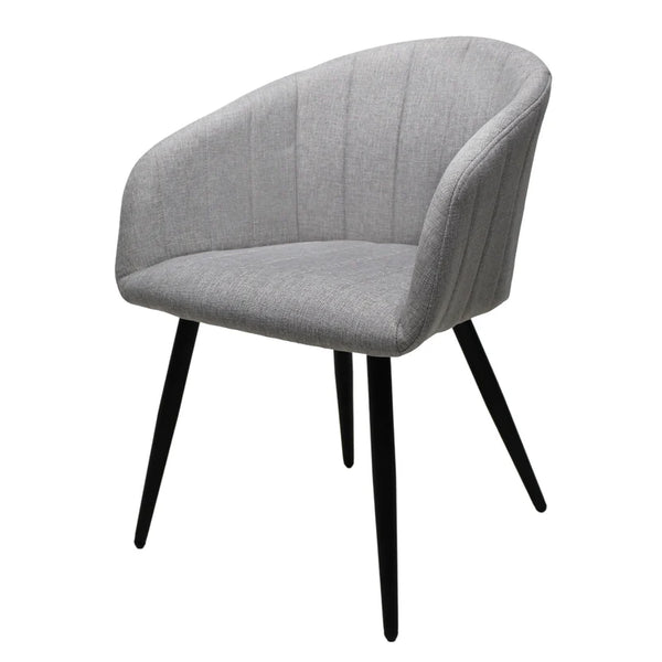 Silla de Comedor Tapizada Hamburgo Gris - SPAACIO Design Central