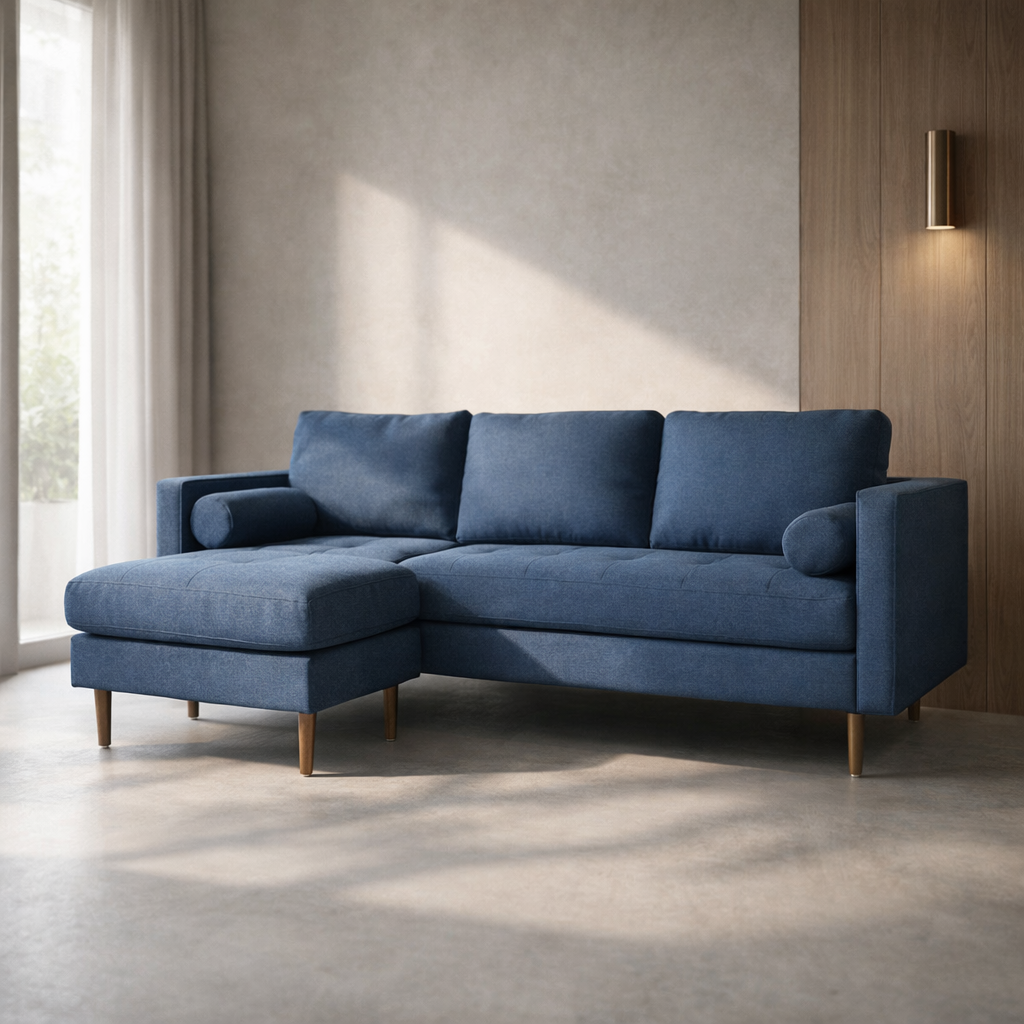 Sala Modular 3 Cuerpos Ortega - Azul - Izquierdo