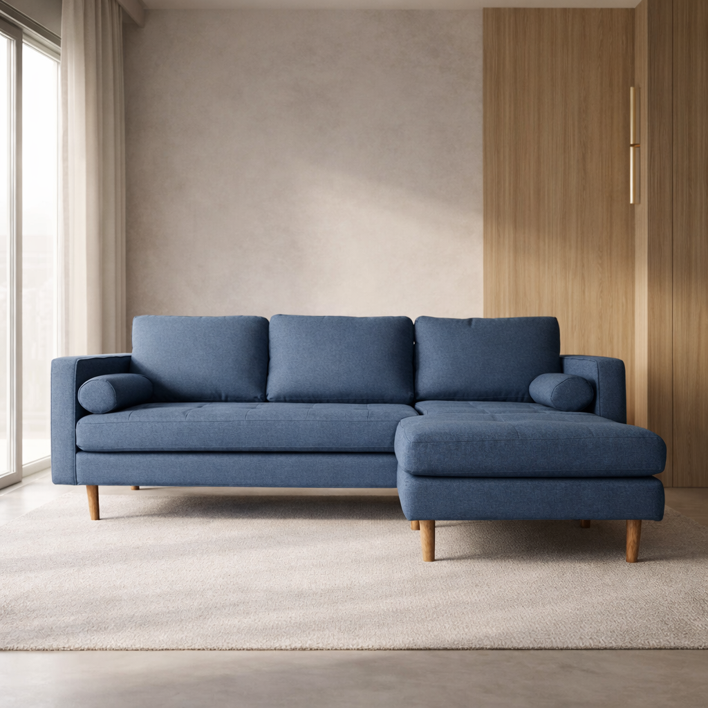 Sala Modular 4 Cuerpos Ortega - Azul Marino