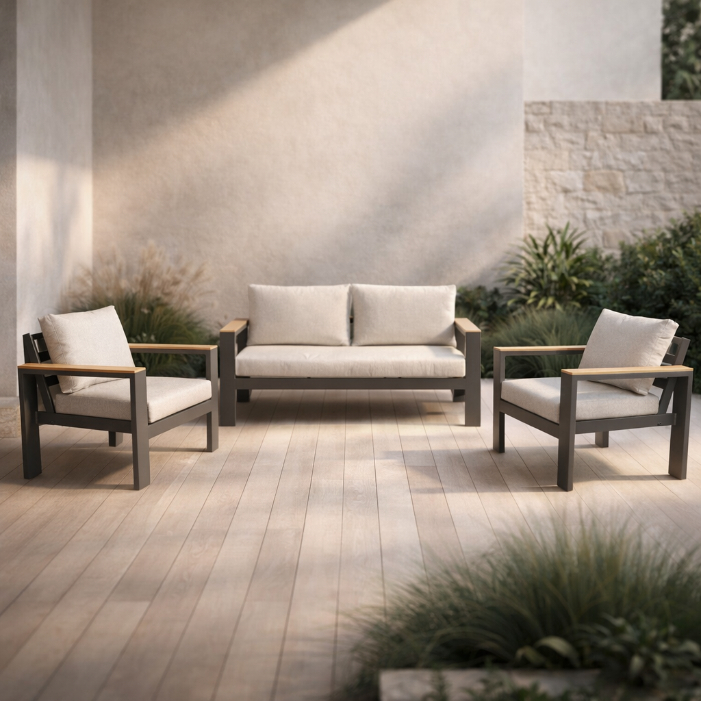 Sala de Exterior Camboya 4 Plazas - Gris - SPAACIO Design Central