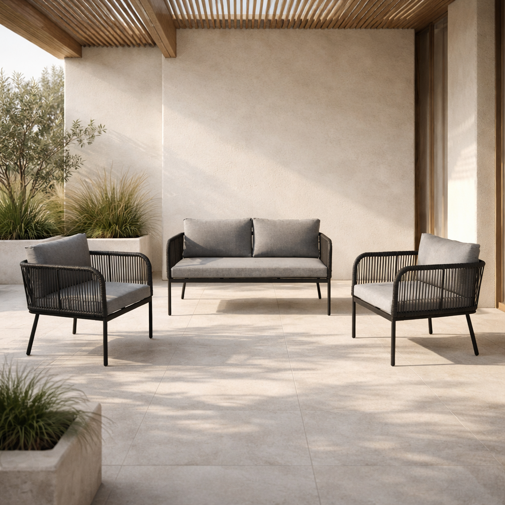 Sala de Exterior Makoa 4 Plazas - Gris - SPAACIO Design Central