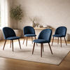 Set de 4 Sillas de Comedor Velvet - Océano