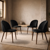 Set de 4 Sillas de Comedor Velvet - Negro