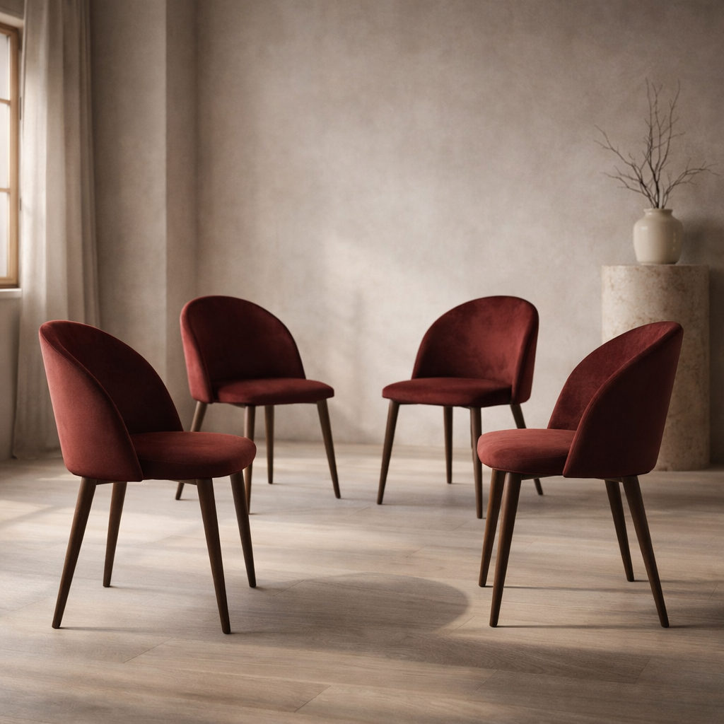 Set de 4 Sillas de Comedor Velvet - Wadi