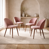 Set de 4 Sillas de Comedor Velvet - Rosa