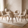 Set de 4 Sillas de Comedor Velvet - Taupe Claro