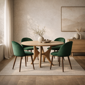 Set de 4 Sillas de Comedor Velvet - Esmeralda