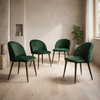 Set de 4 Sillas de Comedor Velvet - Esmeralda