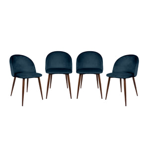 Set de 4 Sillas de Comedor Velvet - Océano