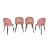 Set de 4 Sillas de Comedor Velvet - Rosa