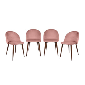 Set de 4 Sillas de Comedor Velvet - Rosa