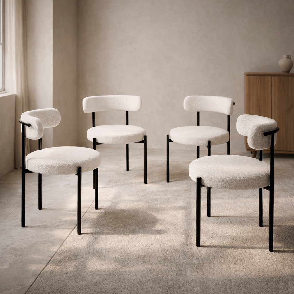 Set de 4 Sillas de Comedor Tapizada Vera