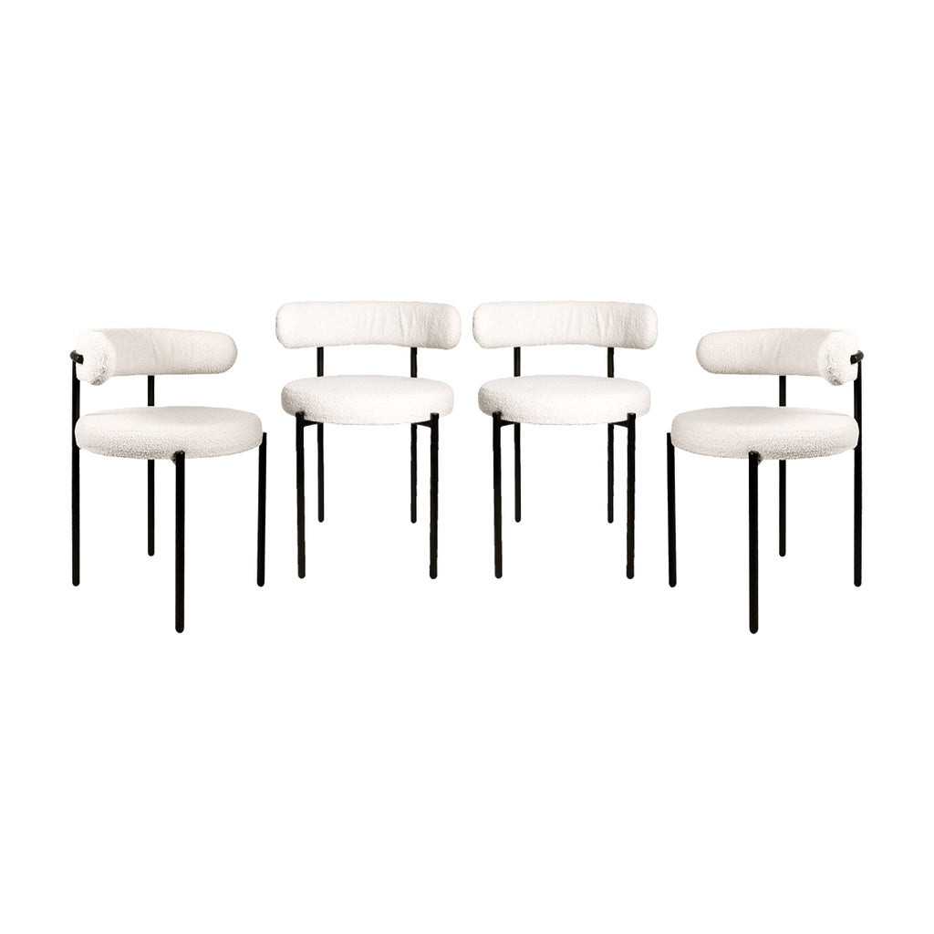 Set de 4 Sillas de Comedor Tapizada Vera