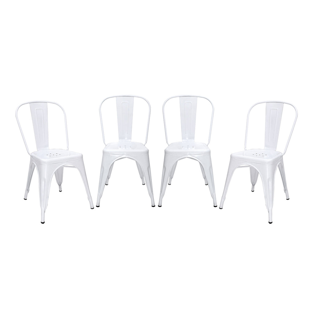 Set de 4 Sillas Tolix Réplica - Blanco