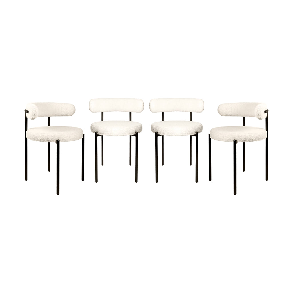 Set de 4 Sillas de Comedor Tapizada Vera