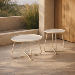 Set Mesas de Exterior Luna - Blanco - SPAACIO Design Central