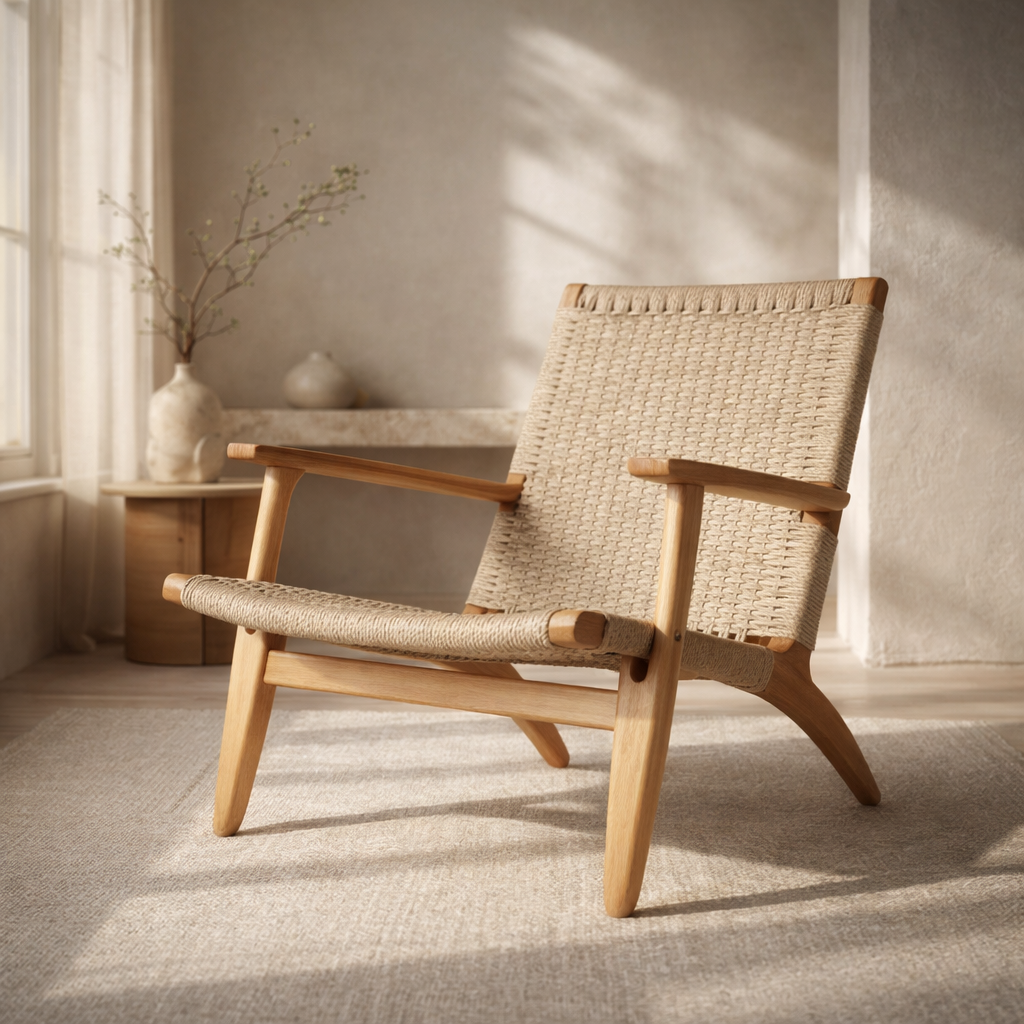 Silla Lounge CH25 Réplica - Natural