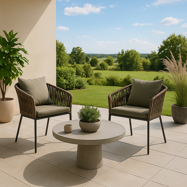 Silla de Exterior Ulanni con Cojin - Taupe