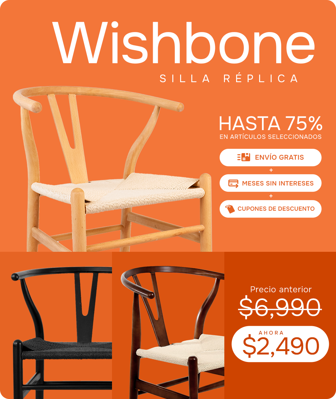Sillas Wishbone - SPAACIO Design Central