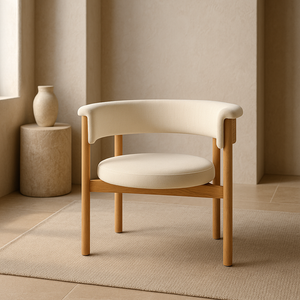 Silla de Comedor Madera Tapizada en Tela Vega