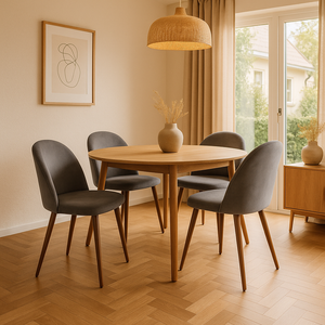 Set de 4 Sillas de Comedor Velvet - Gris Oscuro