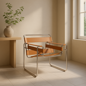 Silla Lounge B3 Wassily Réplica Cromada - Cafe