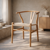 Silla de Comedor Wishbone Réplica Natural