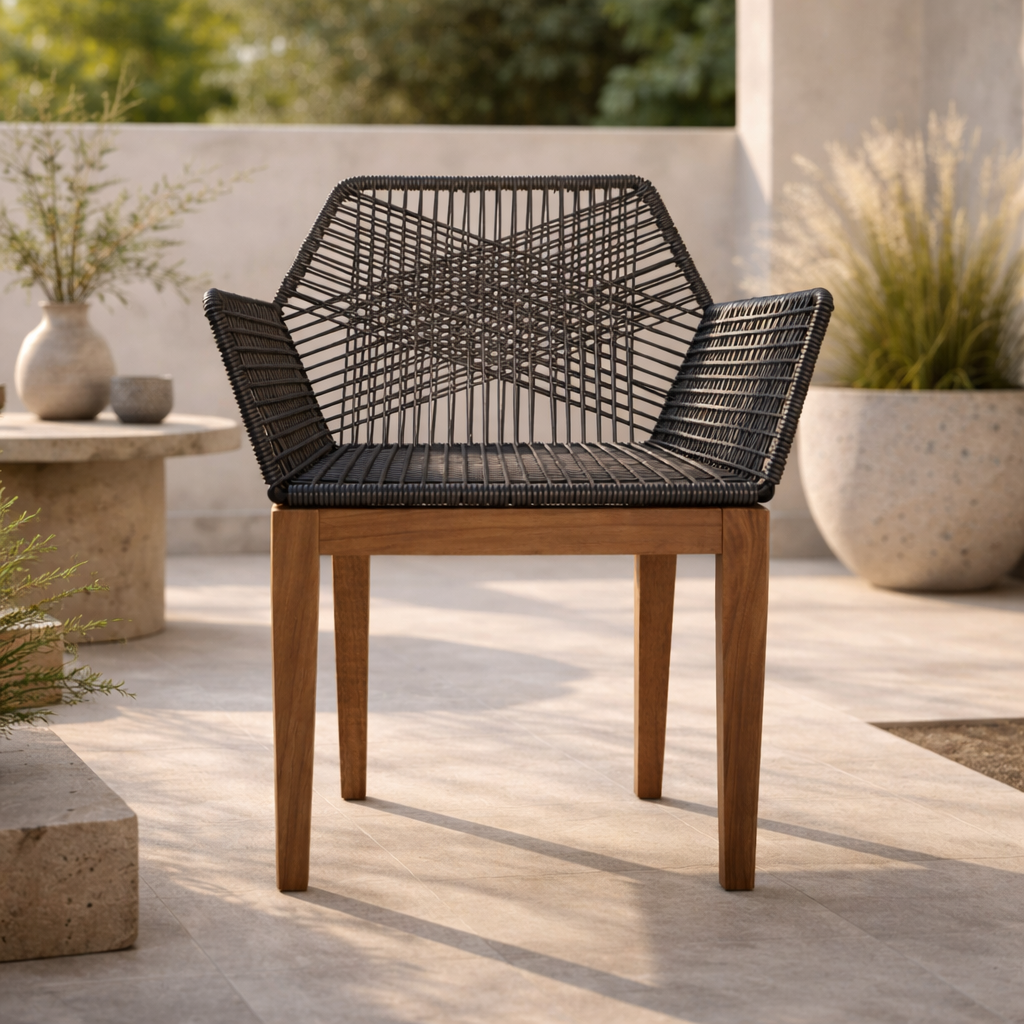 Silla de Comedor Diamante Madera de Parota - Gris