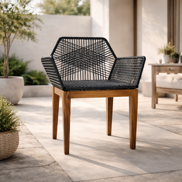 Silla de Comedor Diamante Madera de Parota - Gris