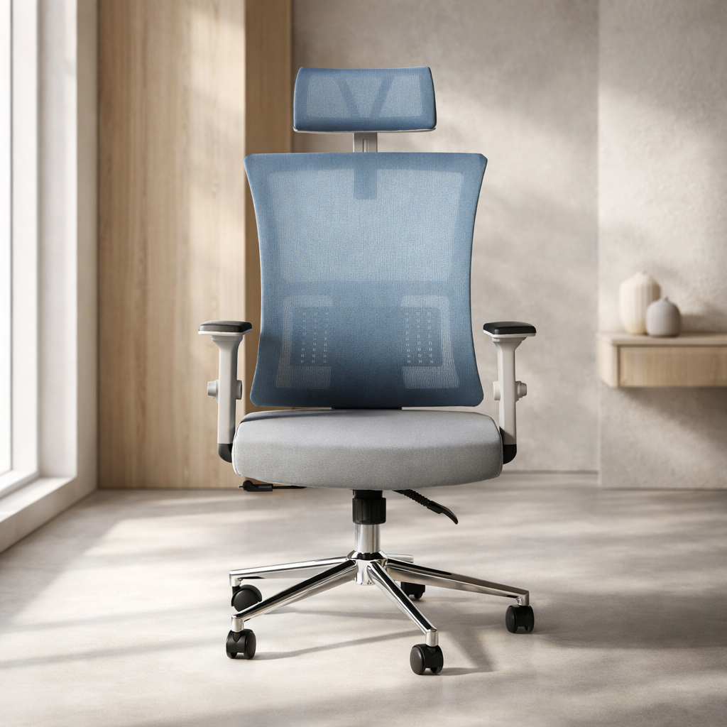Silla de Oficina Ergonómica Steller - Azul