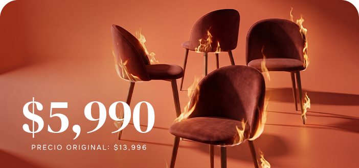 Set de 4 Sillas Velvet - SPAACIO Design Central