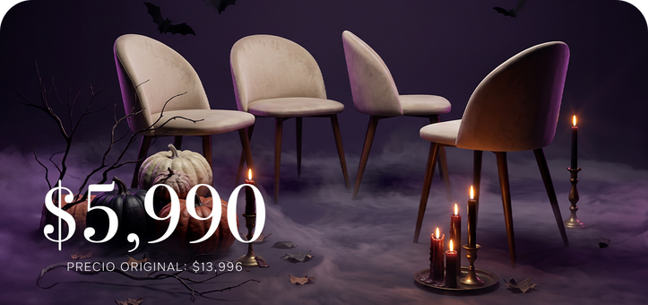 Set de 4 Sillas Velvet - SPAACIO Design Central