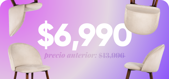 Set de 4 Sillas Velvet - SPAACIO Design Central