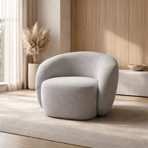 Sillón Giratorio Tapizado en Tela Liam