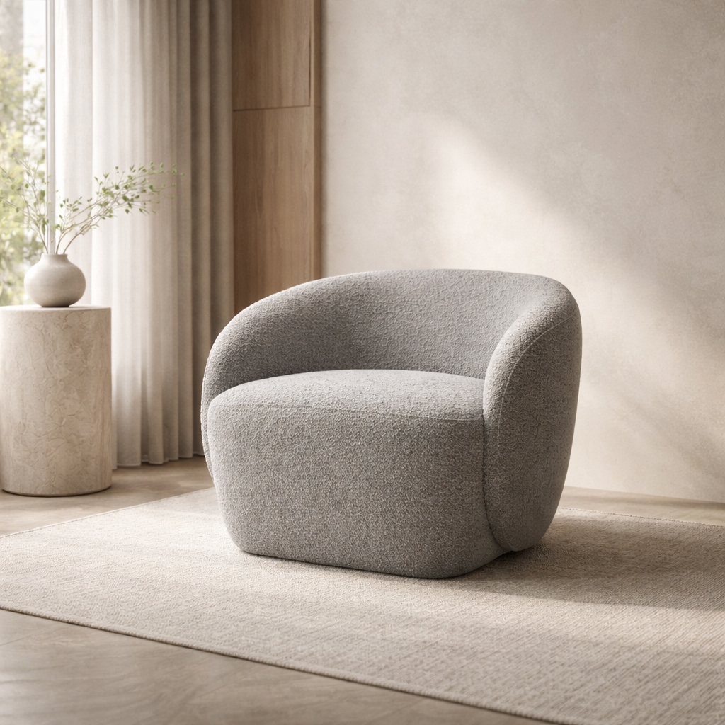 Sillón Tapizado en Tela Sora