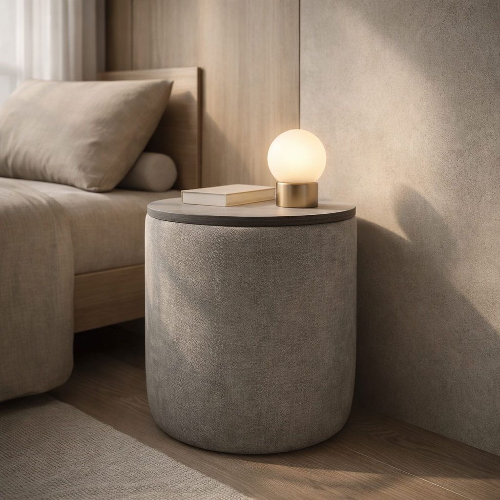 Taburete Buró con Almacenamiento Cubierta de MDF Bruma