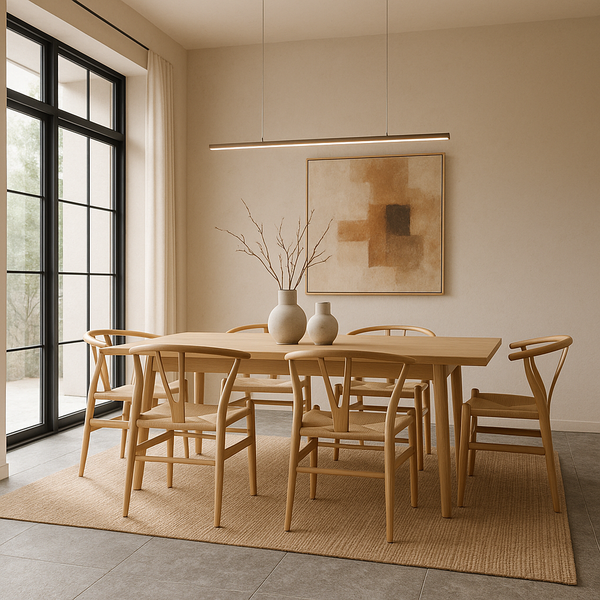 Silla de Comedor Wishbone Réplica Natural - SPAACIO Design Central
